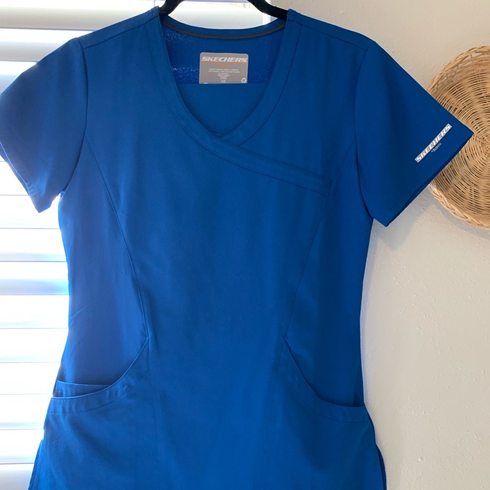 Royal Blue Scrub Top